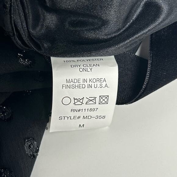 NWT 213 Industry Black Glitter Dot Mini Dress Medium - Picture 2 of 6